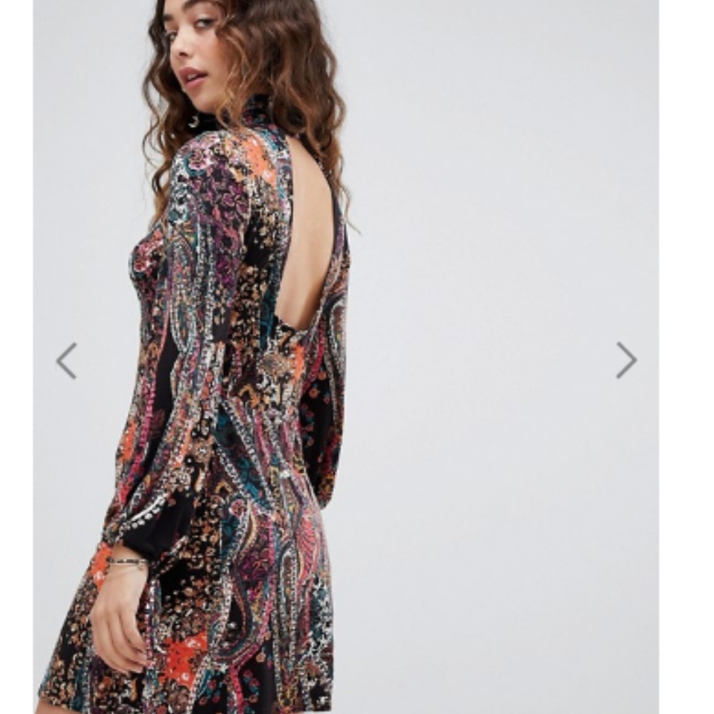 Free People All Dolled Up Paisley Turtleneck Dress - Picture 3 of 8